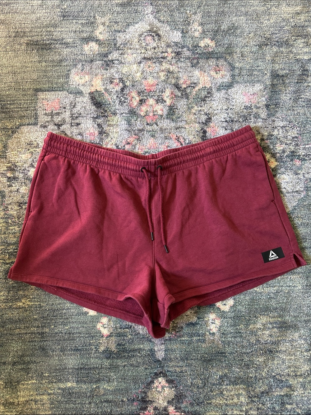 Reebok Women's Burgundy Athletic Lounge Shorts Women’s XXL Autumn Comfy Lounge